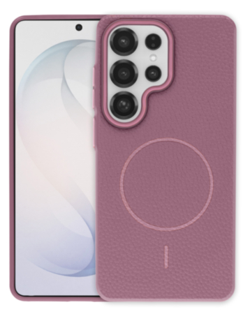 Magnetic Leather Soft Cases (SUNSET PURPLE) for Galaxy S24 Ultra (Only Ground Shipping)