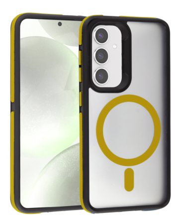 Galaxy S24 / S25 Magsafe Dual-Color TPU Matte Case - YELLOW (Only Ground Shipping)