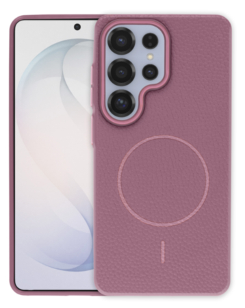 Magnetic Leather Soft Cases (SUNSET PURPLE) for Galaxy S25 Ultra (Only Ground Shipping)