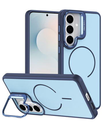 Shockproof  TPU Wireless Charging Case with Camera Stand Camera Stand - NAVY for Galaxy S26 (Only Ground Shipping)