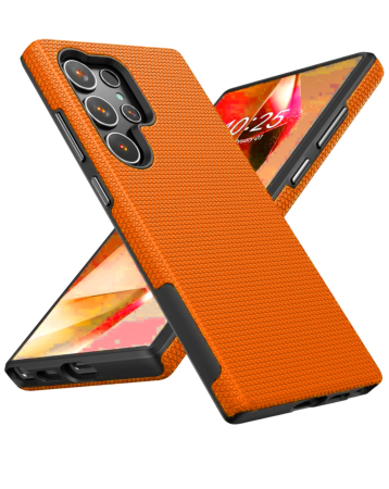 Galaxy S26 Ultra Shock Absorption Protective Dual Layer Case - ORANGE (Only Ground Shipping)