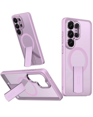 Slim Translucent  Wireless Charging Case with Folding Stand - LAVENDAR  for Galaxy S26 Ultra (Only Ground Shipping)
