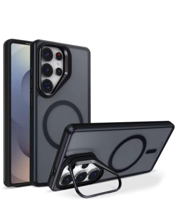 Translucent Slim Case Wireless Charging w/ Stand - BLACK for Galaxy S26 Ultra (Only Ground Shipping)