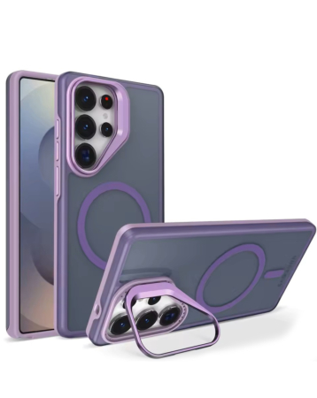 Translucent Slim Case Wireless Charging w/ Stand - PURPLE for Galaxy S26 Ultra (Only Ground Shipping)