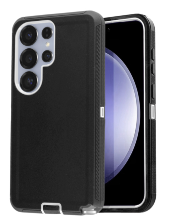 Heavy Duty Case for Galaxy S26 Ultra BLACK & WHITE (Only Ground Shipping)
