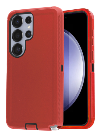 Heavy Duty Case for Galaxy S26 Ultra RED & BLACK  (Only Ground Shipping)