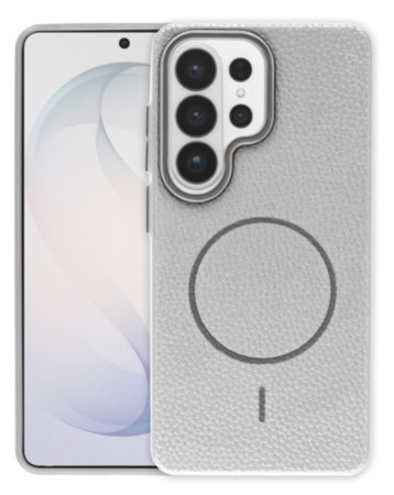 Magnetic Leather Soft Cases (TIT GRAY) for Galaxy S26 Ultra (Only Ground Shipping)