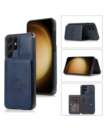 Galaxy S26 Ultra Leather Pocket Wallet Case - BLACK (Only Ground Shipping)