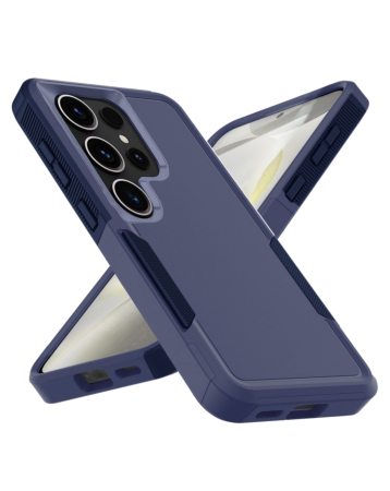 Dual Layers Shockproof Strong Case  w/Ring - BLUE for Galaxy S26 Ultra (Only Ground Shipping)