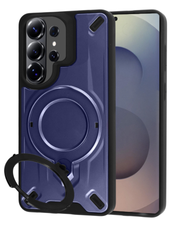 Galaxy S26 Ultra Rugged Magnetic Armor Case - NAVY BLUE (Only Ground Shipping)