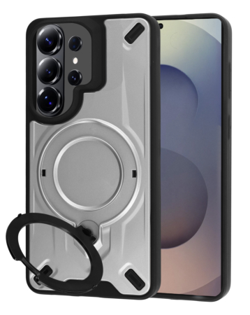 Galaxy S26 Ultra Rugged Magnetic Armor Case - SILVER (Only Ground Shipping)