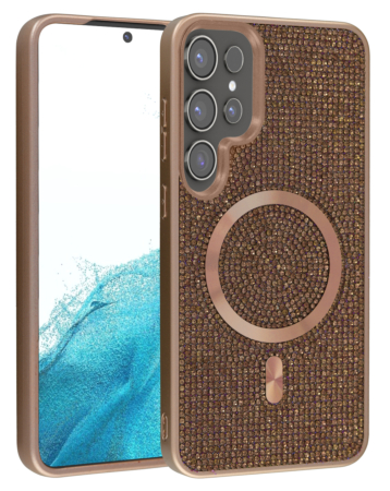 Wireless Charging Bling Diamond Crystal Case - GOLD for Galaxy S26 Ultra (Only Ground Shipping)