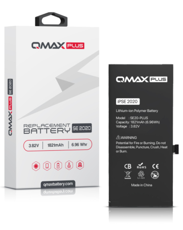 Stock up on the QMAX Plus replacement battery for iPhone SE 2020 with 1821 mAh.