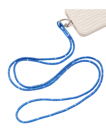 Crystal Neck Lanyard Keychain - BLUE (Only Ground Shipping)