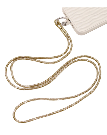 Crystal Neck Lanyard Keychain - GOLD (Only Ground Shipping)