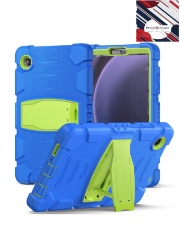 Full Body Protection Case - NAVY BLUE / GREEN for Galaxy Tab A9 Plus 2023 (11") (X210, X216, X218) (Only Ground Shipping)
