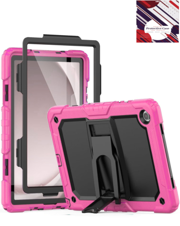 Heavy Duty Shockproof Tablet Case with Kickstand - ROSE Galaxy Tab A9 Plus 2023 (11") (X210, X216, X218) (Only Ground Shipping)