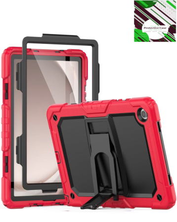 Heavy Duty Shockproof Tablet Case with Kickstand - RED Galaxy Tab A9 Plus 2023 (11") (X210, X216, X218) (Only Ground Shipping)