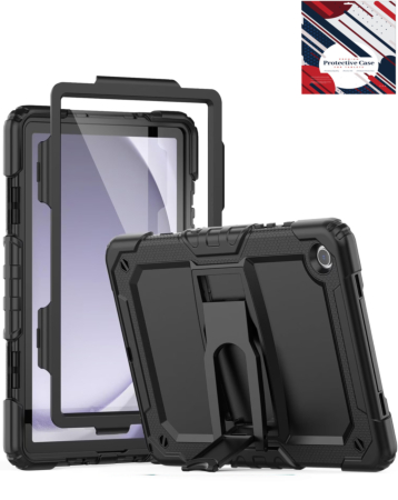 Heavy Duty Shockproof Tablet Case with Kickstand - BLACK Galaxy Tab A9 Plus 2023 (11") (X210, X216, X218) (Only Ground Shipping)