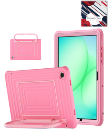 SoftShield Tablet Case with Handle Stand (PINK) for Galaxy Tab A9 Plus / Tab A11 Plus (Only Ground Shipping)