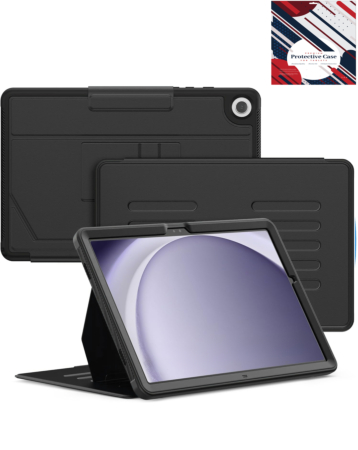 Magnetic Multi-Layers Protective Case with Pen Holder for Galaxy Tab A9 Plus 2023 (11") / Tab A11 Plus 2025 (11") - BLACK (Only Ground Shipping)