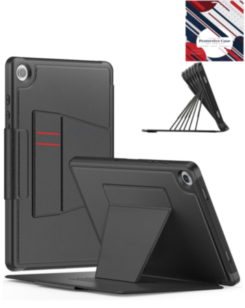 Shockproof Magnetic Multi-Angles Stand Case with Pen Holder for Galaxy Tab A9 Plus 2023 (11") (X210, X216, X218) - BLACK (Only Ground Shipping)