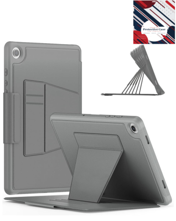 Shockproof Magnetic Multi-Angles Stand Case with Pen Holder for Galaxy Tab A9 Plus 2023 (11") (X210, X216, X218) - GRAY (Only Ground Shipping)