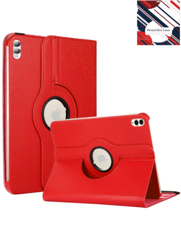 360 Degree Rotating Swivel Stand Case - RED for Galaxy Tab S10 Ultra / S9 Ultra / S8 Ultra (14.6") (Only Ground Shipping)