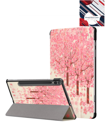 Old Style Notebook Design Case - PINK TREES for Galaxy Tab S10 Ultra / S9 Ultra / S8 Ultra (14.6") (Only Ground Shipping)