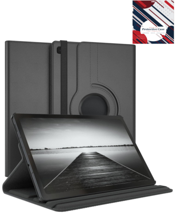 360 Degree Rotation Leather Case for Galaxy Tab S6 lite 10.4" - BLACK (Only Ground Shipping)
