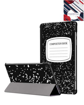 Old Style Notebook Design Case for Galaxy Tab S6 lite 10.4" - COMPOSITION BOOK (Only Ground Shipping)