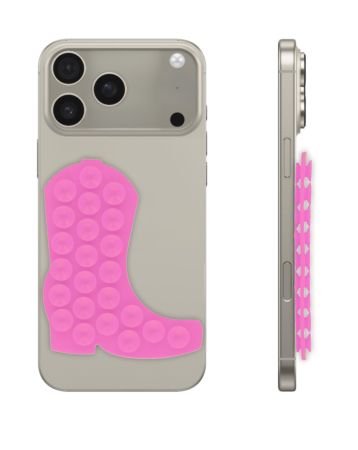 Cowboy Boot Silicone Suction Cup Phone Holder - HOT PINK (Only Ground Shipping)