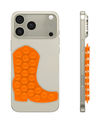 Cowboy Boot Silicone Suction Cup Phone Holder - ORANGE (Only Ground Shipping)