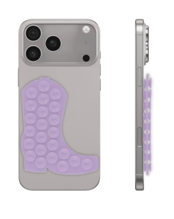 Cowboy Boot Silicone Suction Cup Phone Holder - PURPLE (Only Ground Shipping)