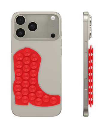 Cowboy Boot Silicone Suction Cup Phone Holder - RED (Only Ground Shipping)