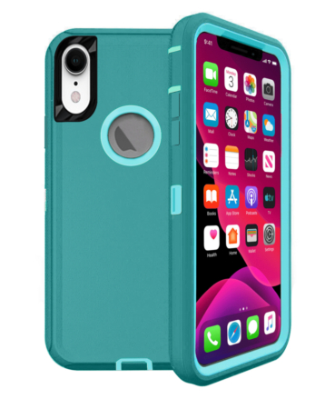 Heavy Duty Case for iPhone XR (TEAL) (Only Ground Shipping)