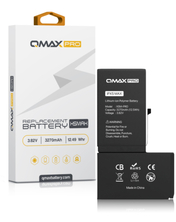 Grab the wholesale deals on the QMAX Pro replacement battery for iPhone XS Max with 3270 mAh capacity.

