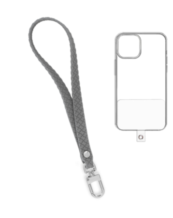 Silicone Braided Wrist Lanyard (0.4ft) (DARK GRAY) (Only Ground Shipping)