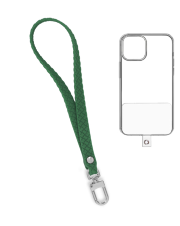 Silicone Braided Wrist Lanyard (0.4ft) (GREEN) (Only Ground Shipping)