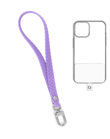 Silicone Braided Wrist Lanyard (0.4ft) (LILAC) (Only Ground Shipping)