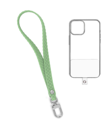 Silicone Braided Wrist Lanyard (0.4ft) (MATCHA GREEN) (Only Ground Shipping)