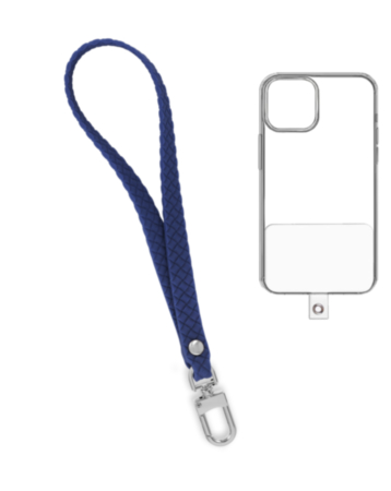 Silicone Braided Wrist Lanyard (0.4ft) (NAVY BLUE) (Only Ground Shipping)