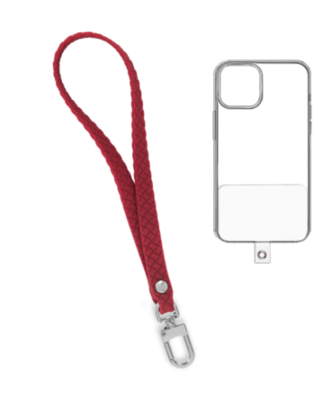 Silicone Braided Wrist Lanyard (0.4ft) (WINE RED) (Only Ground Shipping)