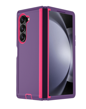 Heavy Duty Case for Galaxy Z Fold 6 (DARK PURPLE & PINK) (Only Ground Shipping)