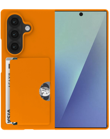 Shockproof Case with Card Holder Slot for Galaxy Z Fold 7 (ORANGE) (Only Ground Shipping)