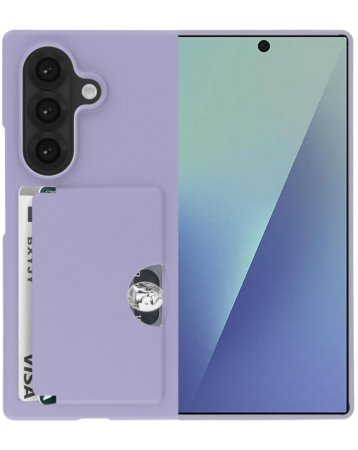 Shockproof Case with Card Holder Slot for Galaxy Z Fold 7 (PURPLE) (Only Ground Shipping)