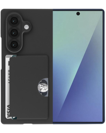 Shockproof Case with Card Holder Slot for Galaxy Z Fold 8 Ultra / Z Fold 7 (BLACK) (Only Ground Shipping)