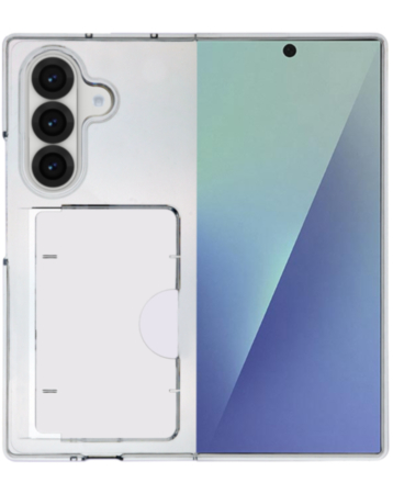 Shockproof Case with Card Holder Slot for Galaxy Z Fold 8 Ultra / Z Fold 7 (CLEAR) (Only Ground Shipping)