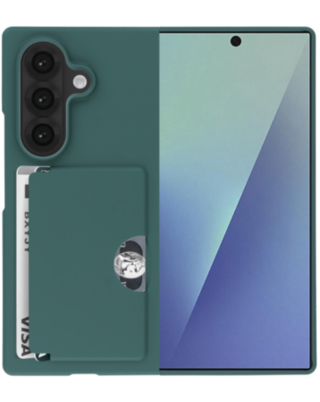 Shockproof Case with Card Holder Slot for Galaxy Z Fold 8 Ultra / Z Fold 7 (GREEN) (Only Ground Shipping)