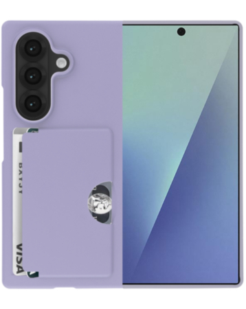 Shockproof Case with Card Holder Slot for Galaxy Z Fold 8 Ultra / Z Fold 7 (PURPLE) (Only Ground Shipping)
